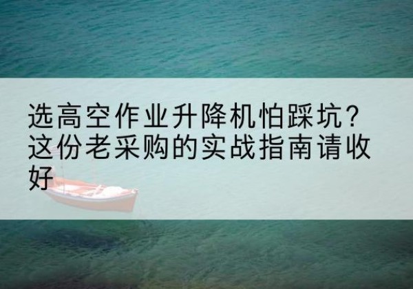 岚山高空作业升降机厂家推荐-选高空作业升降机怕踩坑？这份老采购的实战指南请收好